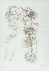 Tunga, Figuras, 1998, litogravura sobre papel