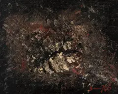 Sem Título by Antônio Bandeira, 1963, óleo sobre cartão colado sobre placa, offered May 2021