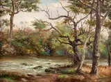 Benedito Calixto, Corredeiras do Rio Jacaré, 1921, óleo sobre tela
