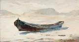 Virgilio Lopes, Barco, óleo sobre madeira