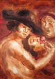 Chalita, Três Rapazes com uma Rosa, 1971, óleo sobre tela