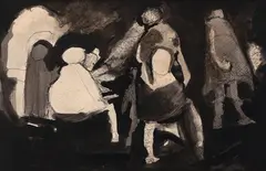 Figuras by Rubens Gerchman, nanquim sobre papel, offered Mar 2021