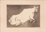 Clóvis Graciano, Boi, 1973, litografia