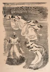 Macumba by Livio Abramo, 1981, litografia, offered Mar 2021