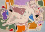 Nu Feminino by Italo Cencini, 1989, acrílica e lápis de cor sobre papel, offered Mar 2021