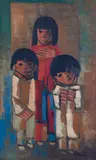 Três Figuras by Dario Mecatti, óleo sobre madeira, offered Mar 2021