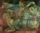 João Quaglia, Figuras, 1980, óleo sobre tela