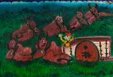 Boiada by José Antônio da Silva, 1984, óleo sobre tela, offered Mar 2021