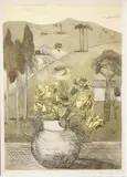Francisco Rebolo, Vaso de Flor, gravura em metal