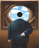 Caulos, Encontro com Magritte, 1989, óleo sobre tela