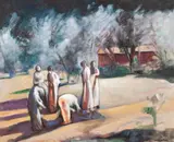 Mino Carta, Fazenda, 1988, óleo sobre tela