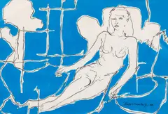 Sem Título by Italo Cencini, 1990, acrílica sobre papel, offered Mar 2021