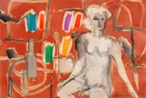Sem Título by Italo Cencini, 1990, acrílica sobre papel, offered Mar 2021