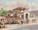 J. Ferreira, Feira, óleo sobre tela