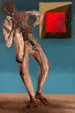 Flautista em Movimento by Clóvis Graciano, 1972, óleo sobre tela, offered Mar 2021