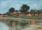 Alfredo Volpi, Sem Título, óleo sobre tela