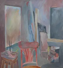 Ateliê by Carlos Fajardo, 1971, óleo sobre tela, offered Mar 2021