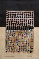Maquina Americana para Identificar Valores by Wesley Duke Lee, 1960, técnica mista sobre papel, offered Mar 2021