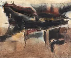 Benjamin Silva, O Touro Ferido, 1963, óleo sobre tela