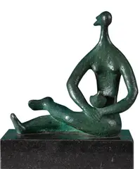 Mulher e Pomba by Sonia Ebling, escultura em bronze, offered Mar 2021
