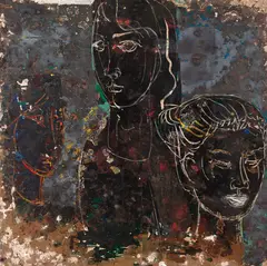 Sem Título by Tran Tho, óleo sobre placa, offered Mar 2021