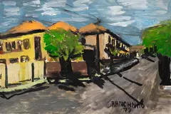 Casarão by Ranchinho, 1979, acrílica sobre cartão, offered Mar 2021