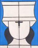Milton Dacosta, Figura com Chapéu, óleo sobre tela
