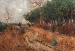 Paisagem by Gustave Jacquet, técnica mista sobre papel, offered Mar 2021
