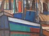 Barcos by Arcangelo Ianelli, 1958, óleo sobre tela, offered Mar 2021