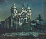 Igreja Ordem 3º de São Francisco São João del Rey - MG by Di Cavalcanti, óleo sobre tela, offered Mar 2021