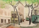 Clóvis Graciano, Place Furstenberg, 1949, aquarela sobre papel