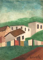 Cesário by Amadeo Lorenzato, 1979, óleo sobre placa, offered Mar 2021