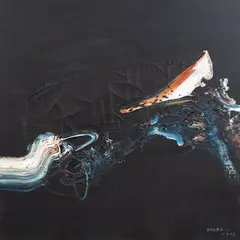 Abstrato by Manabu Mabe, 1990, óleo sobre tela, offered Mar 2021