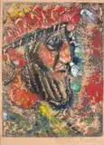 Candido Portinari, Cristo, 1948, gravura monotipia sobre papel