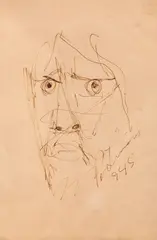 Figura Masculina by Candido Portinari, 1945, nanquim sobre papel, offered Mar 2021
