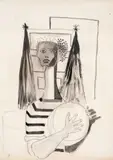 Sambista by Di Cavalcanti, nanquim sobre papel, offered Mar 2021