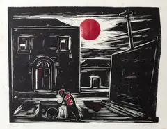 Tarde by Oswaldo Goeldi, xilogravura, offered Mar 2021