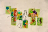 Nelson Leirner, Sem Título, 1977, técnica mista e aquarela sobre papel