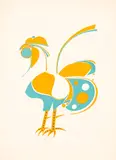 Aldemir Martins, Galo azul e amarelo