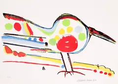 Pássaro by Aldemir Martins, 2003, serigrafia, offered Dec 2020
