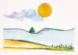 Paisagem com sol by Aldemir Martins, 2003, serigrafia, offered Dec 2020