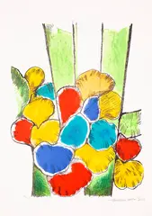 Flor by Aldemir Martins, 1995, serigrafia sobre papel, offered Dec 2020