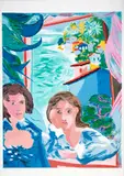 Cícero Dias, Duas Moças em Olinda, serigrafia