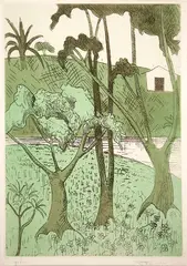 Bosque by Francisco Rebolo, gravura em metal, offered Nov 2020