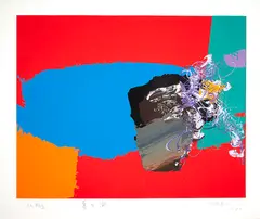 Abstrato by Manabu Mabe, 1987, serigrafia, offered Nov 2020