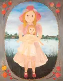 Menina com Boneca by Marysia Portinari, óleo sobre tela, offered Nov 2020