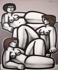 Três Mulheres by Juan Manuel Sanchez, 2004, óleo sobre tela, offered Nov 2020