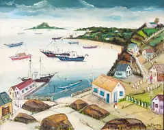 Ponta D‘ Areia by Sílvio Pinto, 1992, óleo sobre tela, offered Nov 2020