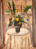 Vittorio Gobbis, Vaso de Flor, óleo sobre tela