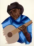 Clóvis Graciano, Músico, 1969, guache sobre papel